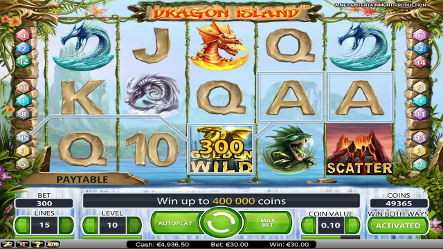 Бонусная игра Dragon Island 4